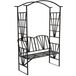 Tectake Pergola Rozenboog avec banc
