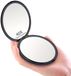 NCD E-Commerce Handel GmbH Miroir de maquillage compact et pliable, rond, pour le voyage, grossissement 10x, miroir de poche portable, miroir de retouche maquillage (Noir)
