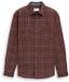 Tom Tailor - Chemise regular fit en velours côtelé à carreaux - Taille XXL - brown white cord check