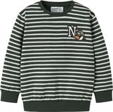 NAME IT Sweatshirt 'NMMOzias' kaki / donkergroen / donkeroranje / wit