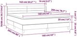 vidaXL Boxspring met matras, stof, blauw, 160x200 cm