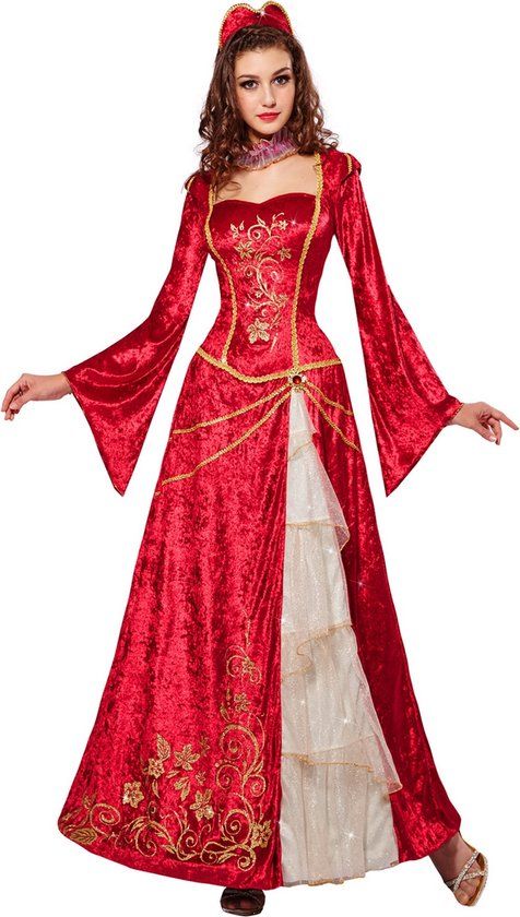 Widmann Renaissance Prinses Radabella - Vrouw - Medium - Rood - Kostuum / pak