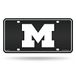 Rico Industries NCAA Michigan Wolverines Carbon Fiber Metaal Auto Tag 20,5 x 28,5 cm - Ideaal voor Truck/Car/SUV