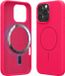 kwmobile Telefoonhoesje voor Apple iPhone 16 Pro Max - Hoes met siliconen randen en magnetische achterkant compatibel met MagSafe, in neon roze