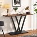 Tribesigns Table console industrielle 110 cm table étroite en métal noir et MDF design vintage idéale pour petits espaces