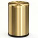 LEASYLIFE Kleine prullenbak met klapdeksel, roestvrij staal, 2,4 gallon, vuilnisbakken voor badkamer, keuken, woonkamer. metallic goud