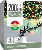 Merkloos / Sans marque Micro Cluster 200 led-4m-three tone traditional-rood groen geel(EWW)- Batterij - Lichtfuncties - Timer