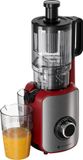 KitchenBrothers Slowjuicer - Sapcentrifuge - XXL Vulopening - Verticaal - Juicer - Groenten en Fruitpers - 126 mm - 750 ml - Rood