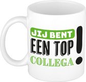 Bellatio Decorations Koffie/Thee Mok voor Collega - Groen - 300 ml