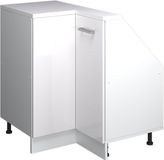 Vicco Rion Kast voor schuine wand Hoekkast – 75.6 x 81.6 cm met 1 deur Wit hoogglans/wit