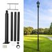 StarTech Straatverlichtingspaal Straatverlichtingspaal - Paal met gesplitste lampenhouder - IJzer - 3 meter - Geschikt voor montage op grond of hek - Set van 4 stuks - Draagvermogen 5 kg - Zwart
