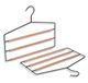 IPEA Broekhanger ruimtebesparend, meertraps van hout en metaal, slank en elegant design, set van 2 stuks