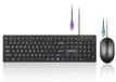 Logitech Clavier et souris - Ps/2 - Complet (100 %) - Disposition américaine - Noir