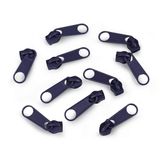 cyclingcolors 10 x ritssluitingschuivers vervanging reparatieset voor rits hoofd nr. 5 schuivers voor kleding tassen jassen tassen koffer jeans, donkerblauw