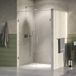 Brauer Void Nisdeur 2-Delig Helder Glas 130 x 200 cm Omkeerbaar met Draaideur 60 cm Aan Muur incl. Glascoating PVD RVS-Kleurig