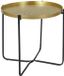 Home Deco Factory Bijzettafel - Goudkleurig met Zwart - Metaal - D45 cm