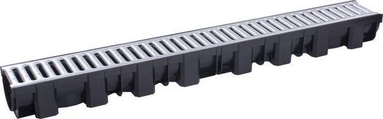 Hauraton TOP X Lijngoot Kunststof met Verzinkt Sleufrooster 100x12x9cm - Watergoot Afvoergoot tuin