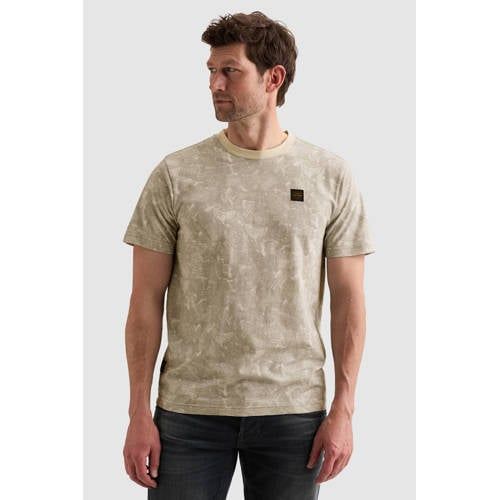 PME Legend regular fit T-shirt met print - gebroken wit