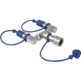 Showtec CO₂3/8 Q-Lock 2-weg Combiner Gesloten systeem