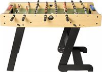 Vente-unique Voetbaltafel van naturel houtkleurig MDF - Opklapbaar - L121 x B61 x H79 cm - HORTON