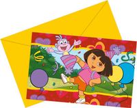 Procos Folat Dora the Explorer Uitnodigingen 6 stuks