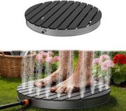 Merkloos Tuindouche Vloerdouche - Buitendouche Outdoor Douche - Opfrissen Buiten - Voetgestuurd Systeem - 70 cm Doorsnede - Antraciet