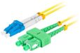 Lanberg SM G657A1 Serie - Cordon de brassage - LC/UPC-SC/APC - Duplex - 1m - Jaune