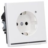 Schuko-sokkel Jung SCHUKO-stopcontact LS1520-OWWLNW met LED-indicator, verhoogde aarding.