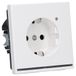 Schuko-sokkel Jung SCHUKO-stopcontact LS1520-OWWLNW met LED-indicator, verhoogde aarding.