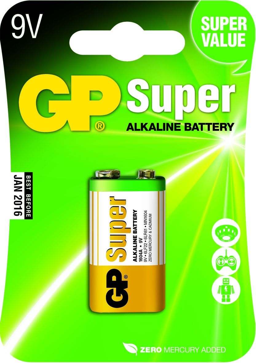 GP Batteries Super Alkaline 9V Batterij - 1 stuk