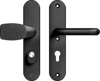 AXA Veiligheidsbeslag Oval Plus Zwart Geslepen Knop-Kruk PC72 SKG***