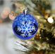 Gerimport Gerim Gedecoreerde Kerstballen - 12x - 6 cm - Kunststof - Blauw