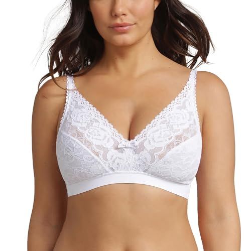 Playtex Flower Elegance - Beha zonder beugel - Dames - Wit - 80B