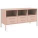 vidaXL TV-meubel 100,5x39x50,5 cm Stahl Rosa