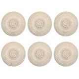 ZELLER PRESENT SCHÖNER LEBEN. PRAKTISCH WOHNEN. Placemat 'Cut Out', set van 6, PVC, rond, goud ca. Ø 41 cm, 27003