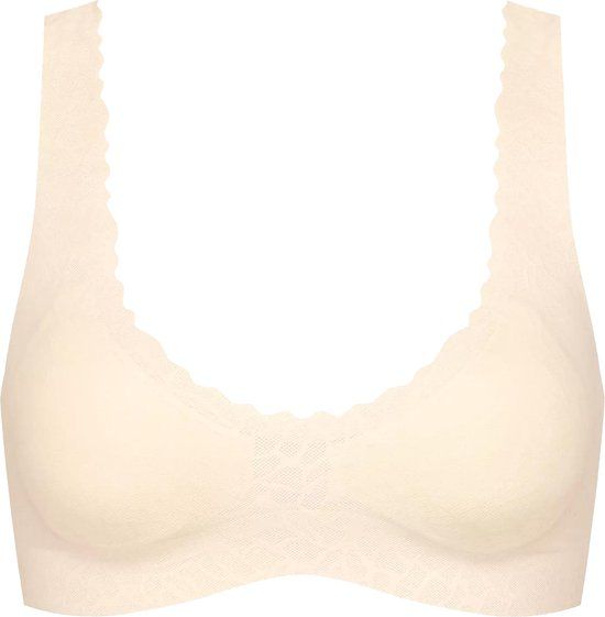 Sloggi ZERO Feel Lace Bralette - Beige - Women's Size M