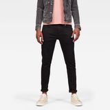 G-Star 3301 Slim Heren Jeans Pitch Black Katoen Elastomulti-ester Elastaan Slim Fit Regular Waist Knopen Rits