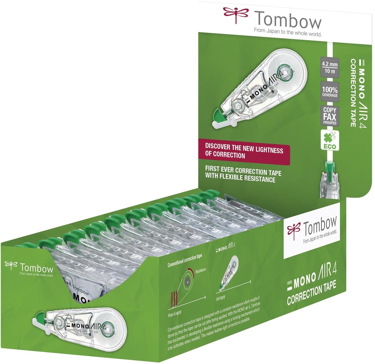 Tombow correctieroller Mono Air doos met 10 stuks