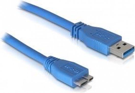 Delock USB 3.0 Micro Kabel - Blauw - 1 meter