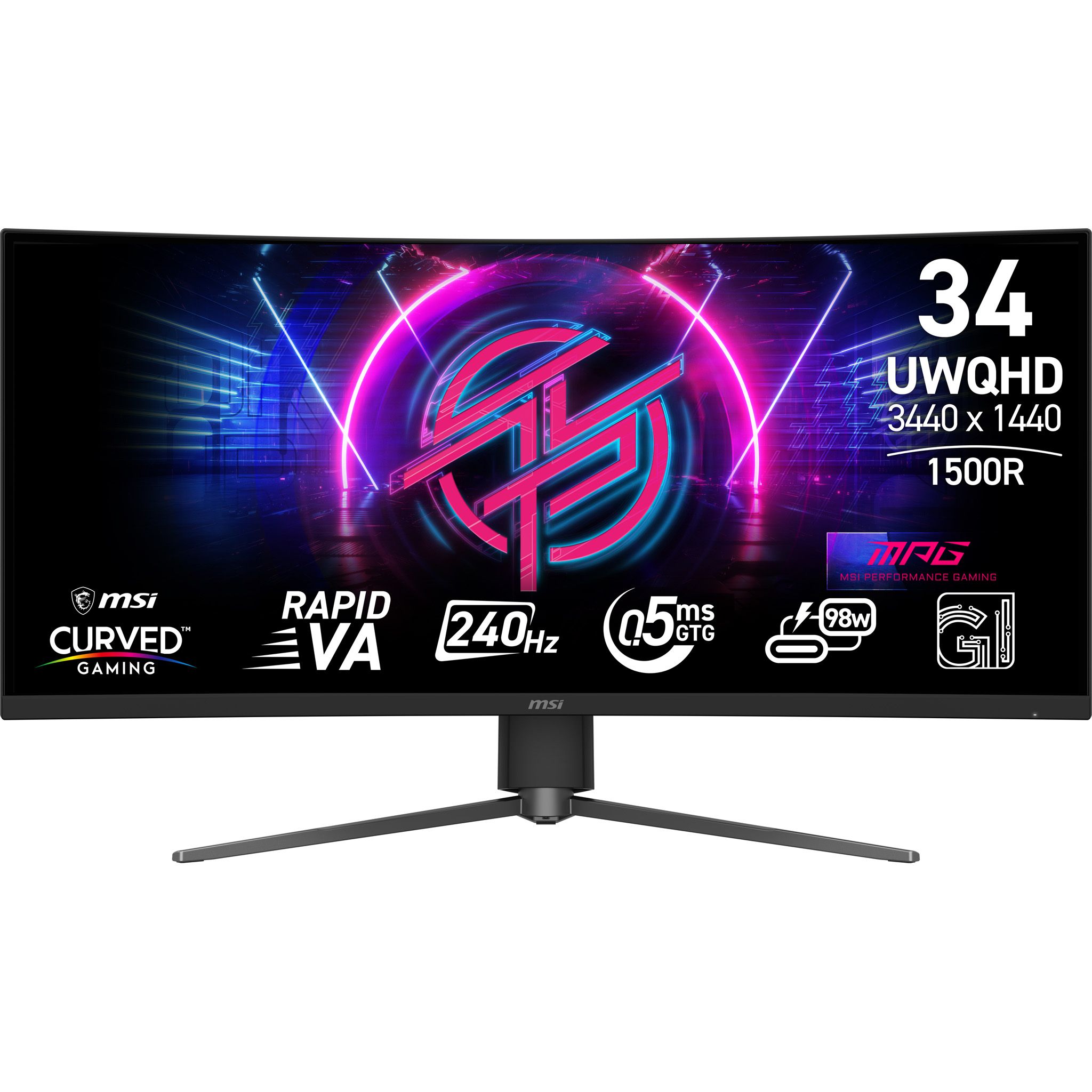 MSI MPG 346CQRF X24 34" Ultrawide Curved Gaming Monitor - 3440x1440, 240Hz, 0.5ms, HDMI 2.1, USB-C