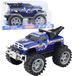 LEAN TOYS Véhicule de sauvetage tout-terrain à propulsion arrière avec crochet d'attelage bleu 27cm
