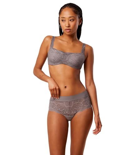 Triumph Women's Body Make-up Illusion Lace Shorty Underwear - Pigeon Grey - Size 36