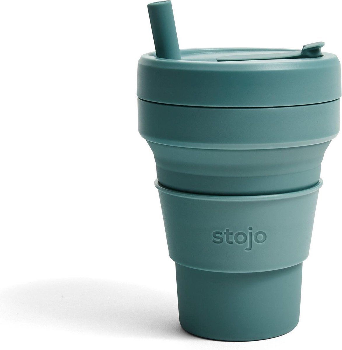 Stojo drinkbeker opvouwbaar 470 ml petrolblauw