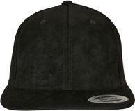 Flexfit - Suede Leather Snapback Pet - Zwart