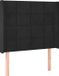 vidaXL Hoofdbord met randen 103x16x118/128 cm fluweel zwart