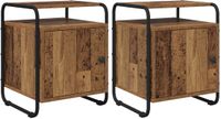 vidaXL Nachtkastje Oud Hout Bewerkt Hout