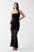 Guess Lange Kanten Jurk Evelyn Zwart M