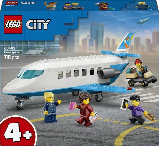 LEGO City Passagierstoestel Vliegtuig Speelgoed voor Kinderen Vanaf 4 Jaar 60492