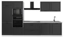 Vicco Complete keukeneenheid "R-Line", Antraciet landelijk/Wit 340 cm