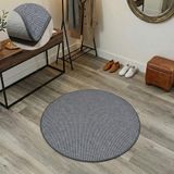 Rond Bol Rond tapijt, glad, zilver, grijs. Tapijt van natuurlijke wol. Diameter 100 cm.